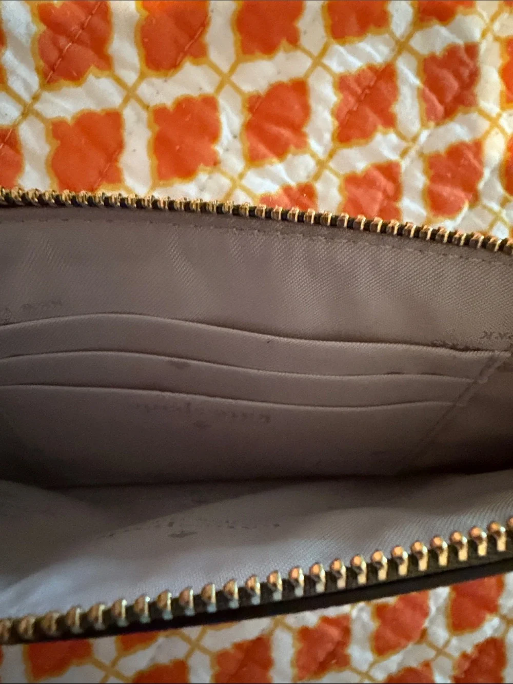 kate spade Floral Wristlet in Cream, Pink, Green and Black